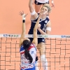 Findomestic Volley Cup A1 2009/10 Play Off - Semifinali - Gara 1 MC Carnaghi Villa Cortese - Foppapedretti Bergamo Palalido, Milano - 01/05/2010 - Attacco di Anzanello contrastato da Furst