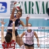 Findomestic Volley Cup 2011/12 - Serie A1 MC Carnaghi Villa Cortese - Yamamay Busto ArsizioPalaborsani, Castellanza (VA) - 29 Dic 2011-Attacco di Makare Wilson contrastato da Chiara Dall\'Ora