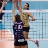 CEV Champions League 2011/12 MC Carnaghi Villa Cortese - RC CannesPalaborsani, Castellanza (VA) - 17 Gen 2012-Attacco di Tina Samec contrastato da Giulia Pincerato