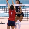 Findomestic Volley Cup 2011/12 - Serie A1 MC Carnaghi Villa Cortese - Asystel Volley NovaraPalaborsani, Castellanza (VA) - 18 Dic 2011-Muro di Stefana Veljkovic sull\'attacco di Makare Wilson