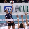 Findomestic Volley Cup 2011/12 - Serie A1MC Carnaghi Villa Cortese - Chateau D\'Ax Urbino VolleyPalaborsani, Castellanza (VA) - 22 Gen 2012-Attacco di Sarah Pavan contrastato da Jelena Blagojevic e Lucia Crisanti